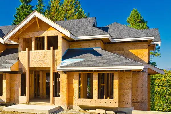 New shingles on a new construction home